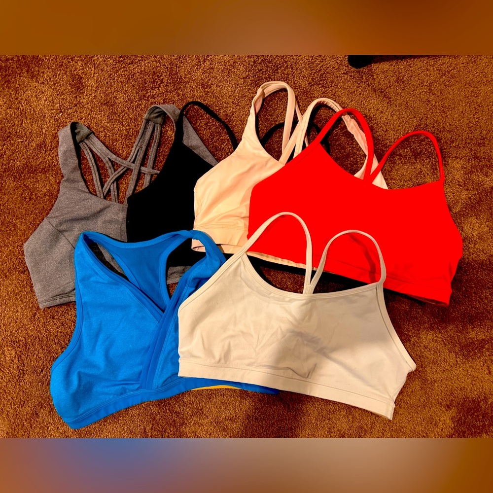 Lululemon jogging bra’s (set of 6) All size 12. In great condition